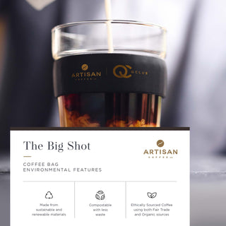Artisan Coffee Co the big shot coffee bag infographic environmental